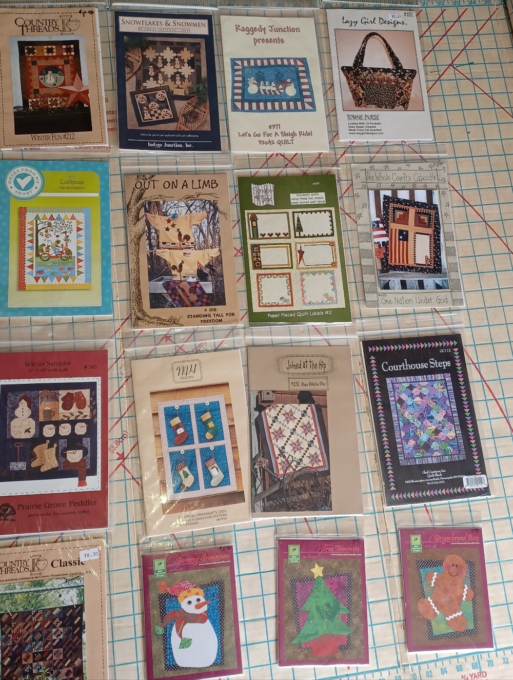 Lot of 16 Quilt & Sewing Patterns Packets Various Artists & Styles Hobby NIP